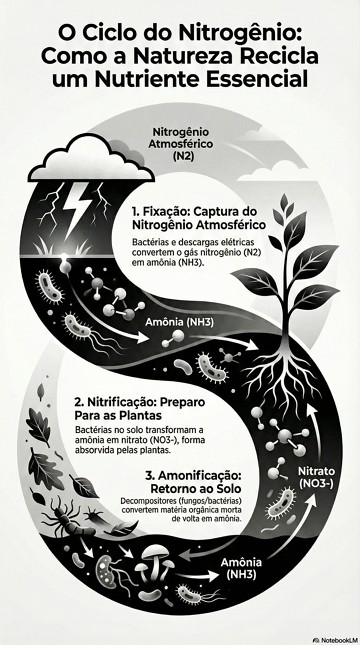 Desenho sobre o ciclo do Nitrog&ecirc;nio