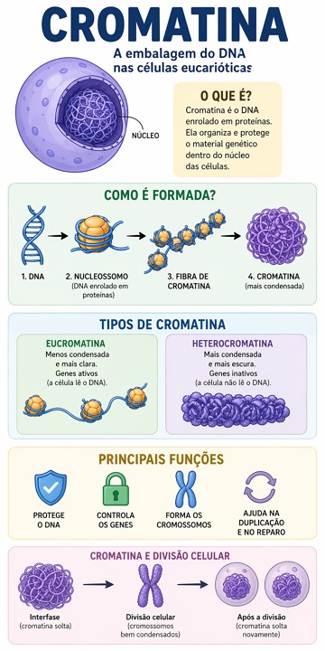 Infogr&aacute;fico explicado de forma did&aacute;tica a cromatina