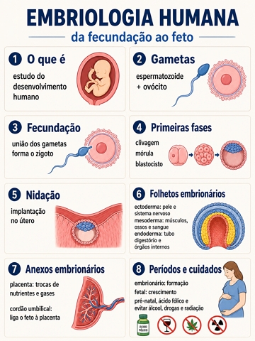Infográfico sobre Embriologia Humana Infográfico sobre Embriologia Humana