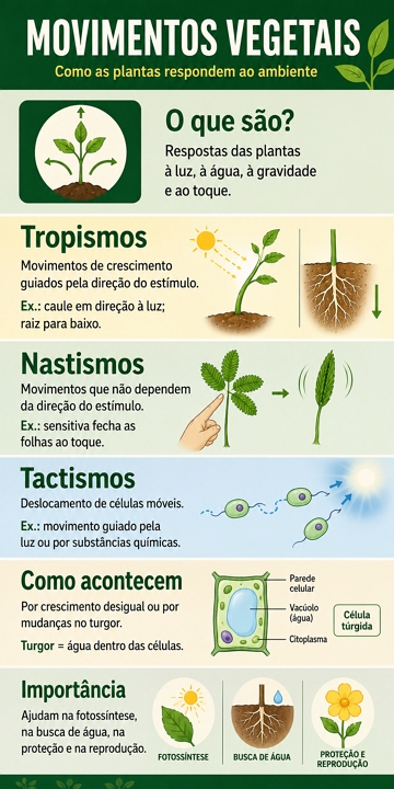 Infogr&aacute;fico sobre os movimentos vegetais